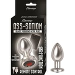 Ass-Sation Remote Controlled Vibrating Metal Butt Plug Silver Ass-Sation Remote Controlled Vibrating Metal Butt Plug Silver