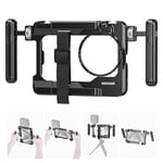 NEEWER Rig vidéo Universel pour Smartphone avec Adaptateur Filtre 67mm Griffe Anti-Chute pour DJI Micro Stabilisateur Cage Téléphone pour Vidéo pour iPhone 16 15 Pro Max S23 Ultra Pixel 8 Pro, PA017