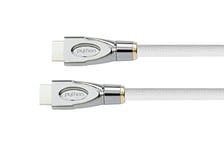 Python Series PREMIUM High-Speed HDMI Connection Cable with Ethernet - 4K2K / UHD/Ultra HD @ 60 Hz - HDMI 2.0 - Copper Conductor, 3D, Triple Shielded, Nylon Braid - White - 1.5 m