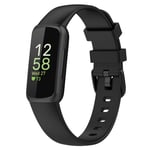 Fitbit Inspire 3 silikonklokkerem - Svart