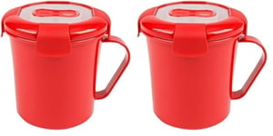 Good 2 Heat 4042 Soup Mug 683ml, Red, 14 x 10 x 12 cm (Pack of 2)