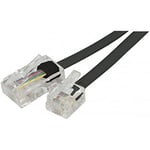 Cordon téléphonique RJ11 vers RJ45 Noir - 2.00M