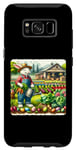 Coque pour Galaxy S8 Lapin de Pâques rétro avec inscription « Tending A Colorful Garden »