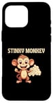 Coque pour iPhone 16 Pro Max Stinky Monkey Farts Funny Kids Men Women