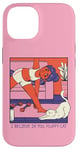 iPhone 14 Fluffy Cat Yoga Stretch Cozy Home Yoga Cute Retro Comic Case