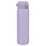 ION8 Leak Proof 1 Litre Water Bottle, Stainless Steel, Light Purple, 1L