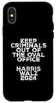 Coque pour iPhone X/XS Keep Criminals Out of the Oval Office 2024 Anti Trump Design