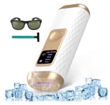 Epilateur Lumiere Pulsee, Ipl Epilateur Laser, Avec 999,900 Flashes, 2 Modes Et 5 Niveaux D'énergie, Pour Femme Et Homme, Visage/Bras/Jambes/Aisselles/Bikini