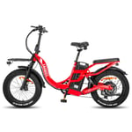 Vélo électrique FAFREES F20 X-MAX - Moteur 750W Batterie 48V30AH Assisted Autonomie 180KM Frein à Disque Hydraulique - Rouge - Neuf