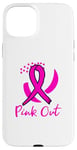 Coque pour iPhone 15 Plus Pink Out Volleyball Amoureux de sensibilisation au cancer du sein