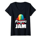 Womens Piraguas Are My Jam Shaved Ice Fruit Puerto Rico V-Neck T-Shirt