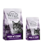 6,5 kg + 800 g på köpet! Wild Freedom torrfoder katter - Adult Elements Rough Storms med anka (6,5 kg) + (2 x 400 g)