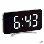 Table-top Digital Clock White ABS 15,7 x 7,7 x 1,5 cm [12 Units]