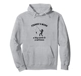 Women Fishers Wish A Big Catch + Witness Funny Fishing Shirt Pullover Hoodie