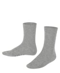 FALKE Unisex Kids Cotton Finesse K SO Thin Plain 1 Pair Socks, Grey (Concrete Melange 3615), 5.5-8