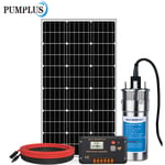 【10% OFF】kit pompe à eau solaire, pompe solaire 12V + kit panneau solaire 120W