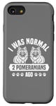 Coque pour iPhone SE (2020) / 7 / 8 J'étais normal il y a 2 Poméraniens