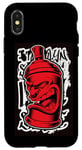 Coque pour iPhone X/XS Y2K Bombe de peinture en spray pour graffiti rétro Street Art Old Skool