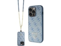 Guess Guess Guhcp14xp4tdscpb Iphone 14 Pro Max 6.7" Niebieski/Blue Hardcase Crossbody 4G Metal Logo