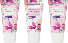 Heathcote & Ivory Sweet Pea & Honeysuckle Hand Cream Gift Set | Shea Butter & Essential Oils | Cruelty Free & Vegan Friendly | Travel Friendly Sizes | 3 x 30ml