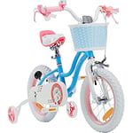 Royal Baby Stargirl Vélo pour Enfant Fille, Bleu, 18 Zoll mit Stützrad