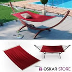 Hamac - Oskar-Store - Oskar 190x120 Cm - Rouge - 1 Personne - Extérieur - Coton