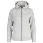 GANT Women's Reg Tonal Shield Zip Hoodie Hooded Sweatshirt , Pale Grey Melange,3XL