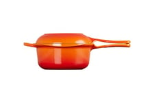 Le Creuset Casserole Deux-en-Un en Fonte Émaillée Signature, 22 cm, 2,3 L, Volcanique, 25044220902460