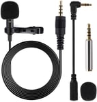 Gyvazla Micro Cravate pour Téléphone 3.5mm Audio Jack Omnidirectionnel Microp...