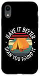 iPhone XR Camping Tent Retro Vintage Leave It Better Than You Found It Case