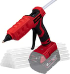 Cordless Hot Glue Gun 100W, 11mm Sticks, Milwaukee M18 Compatible, Battery Power