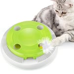 PETTOM Jouet pour Chat Interactif Automatique Jouet à Plume Electrique Intelligent Electronique Jeux Drôle Rotatif Aléatoire Cadeau pour Chaton Educatifs Formation