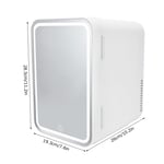 UK LED Makeup Fridge 8L Mirror Door Mini Fridge Portable Skincare Refrigerator F