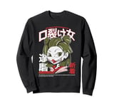 Japanese Anime, Kuchisake Onna, Yokai The Mouth Cut Woman Sweatshirt