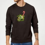 Star Wars Candy Cane Yoda Black Christmas Jumper - M