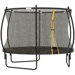 SPORTNOW 10ft Trampoline with Enclosure Net and Spring Cover, Black