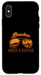 Coque pour iPhone X/XS Beaches Booze & Besties Lunettes de soleil aviateur