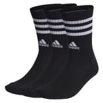 Adidas Crew Sokker, 3 par Black/White XL (46-48)