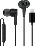 PALOVUE Lightning Headphones Earphones Earbuds Compatible one size, Black 