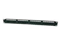 Digitus Professional Dn-91616U - Patch-Panel - Cat 6 - Utp - Rj-45 X 16 - Svart, Ral 9005 - 1U - 19"