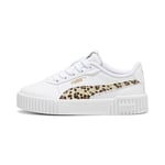 Puma Girls Carina 2.0 Animal Update Ps Sneakers, Puma White-Putty-Puma Gold, 11.5 UK