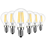 LVWIT 7W SES E14 Led Bulb,Small Screw Light Bulb E14,G45 Golf Ball LED Filament Bulb 75W Incandescent Equivalent,1055Lm Super Bright, Warm White 2700K, LED Vintage Globe Bulb,Not-dimmable(6 Pack)