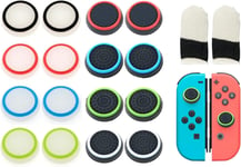 Remplacement Joystick Silicone,Poignées Pouce Silicone Pour Ps5,Ps4, Xbox 360, Ps3,Contrôleur Joystick Protection Stick Avec Fluorescence 8 Paire,Mobile Phone Game Sleeve Fingerq 1 Paire