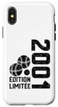 Coque pour iPhone X/XS 23e Anniversaire Vintage 2001 Édition Limitée Pétanque