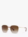 Ralph Lauren RA4136 Women's Square Sunglasses, Shiny Gold