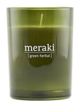 Scented Candle Green Herbal Doftljus Nude Meraki