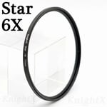 KnightX FLD UV CPL ND Star gnd filtre d'objectif de caméra pour canon eos sony nikon 49 52 55 58 62 67 72 77 mm d3300 kit dslr d5100 1300d - Type Star 6X-72mm