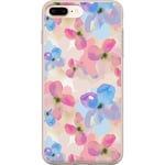 Apple iPhone 8 Plus Gennemsigtigt Telefoncover Blomsterprakt