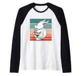 Magic of Easter peaceful bunny cuddling Easter egg sweets Raglan Baseball Tee