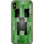 Apple iPhone XS Genomskinligt Skal Creeper / Minecraft